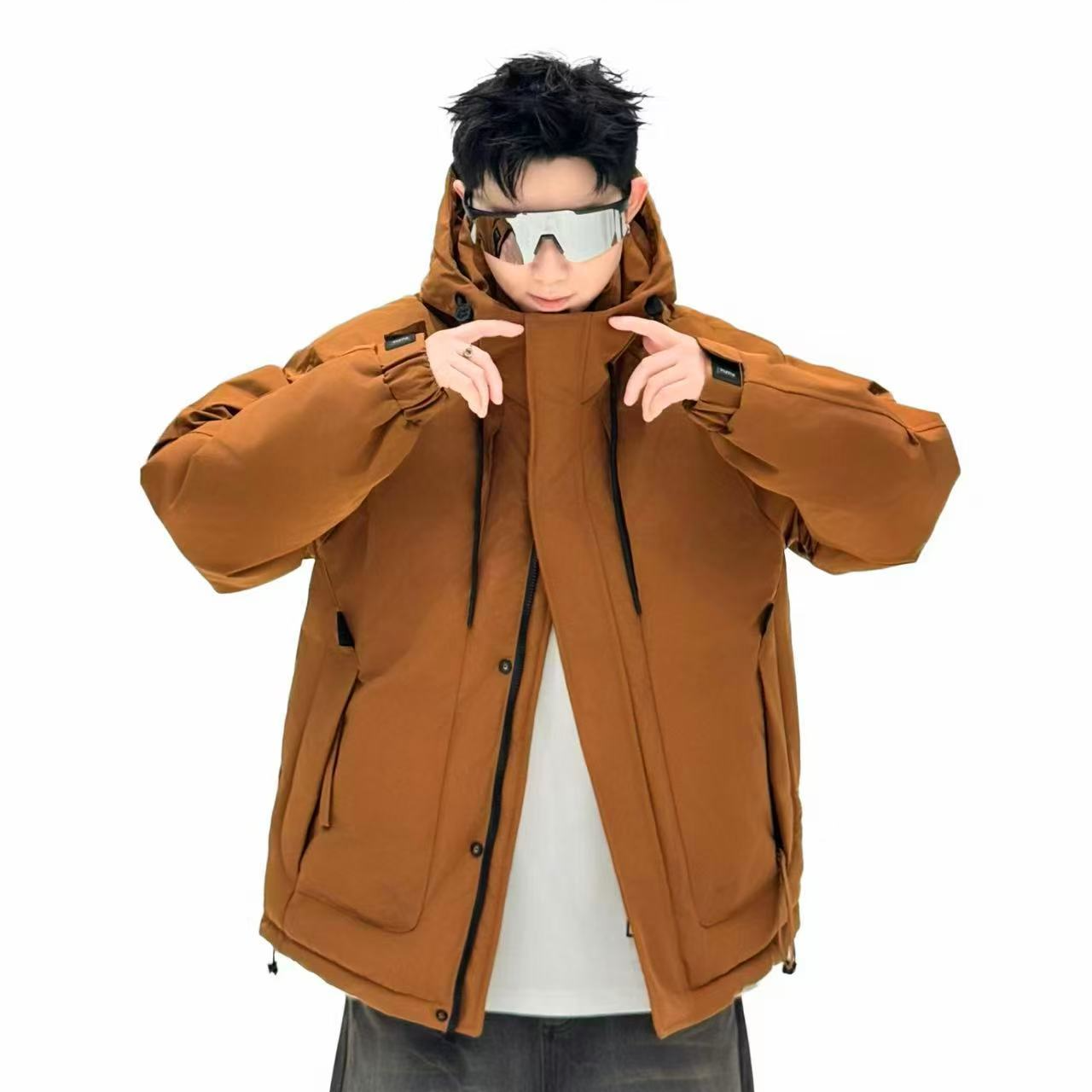 总2218【秋名山】冬季帅气百搭保暖锁温情侣外套