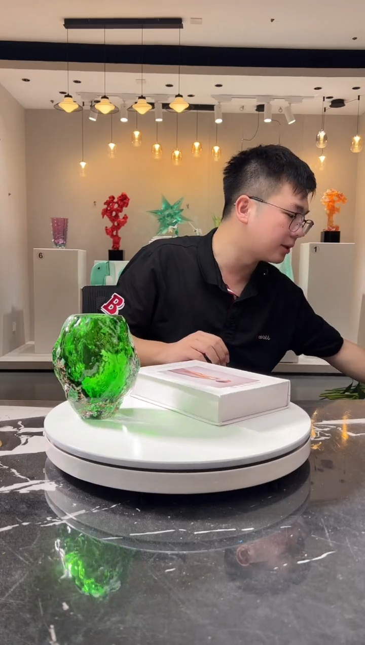 摆件巴比特美学 冰川纹小花插