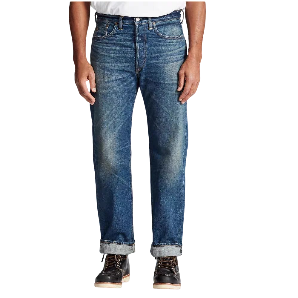 双R男装 经典款复古五口袋直筒版型厚重牛仔裤