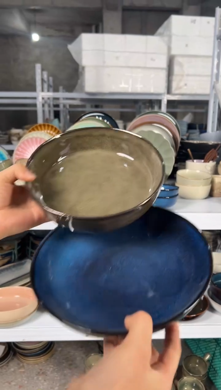 陶瓷外贸尾货瑕疵满20包邮X2 深盘组合