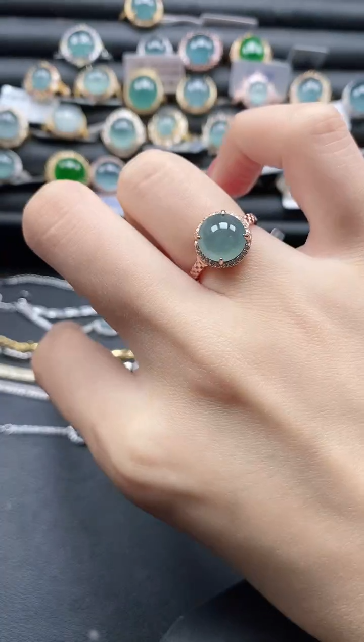 【闪购商品】翡翠戒指银S925镶嵌11111