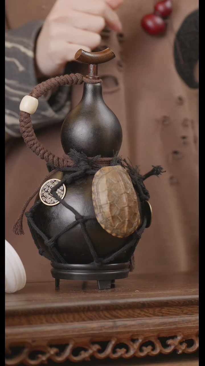 【闪购商品】337号精品天然大漆工艺防渗内胆酒葫芦~