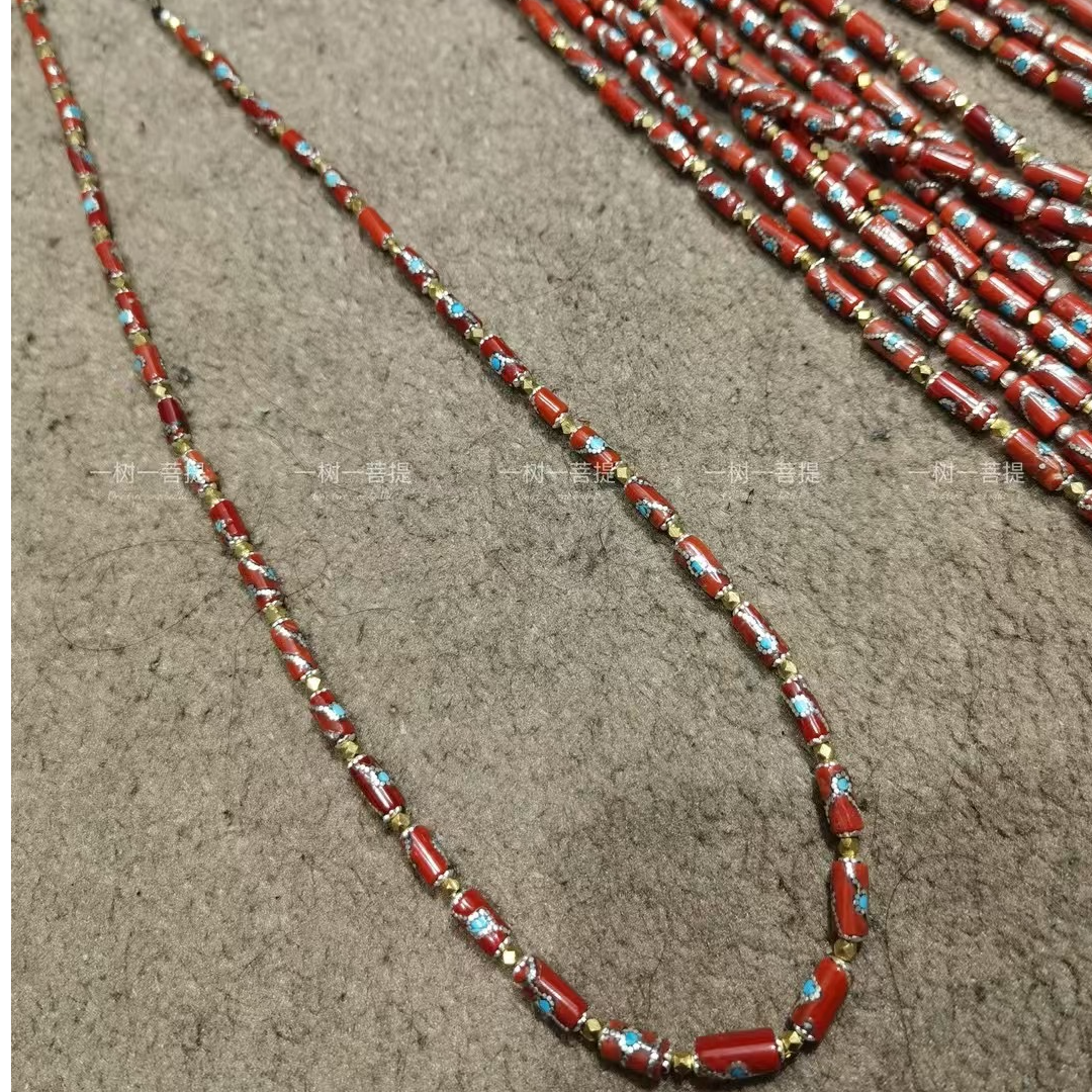 链子足银 链子925银 一树一菩提补丁珊珊精工尼泊尔项链 总克重20