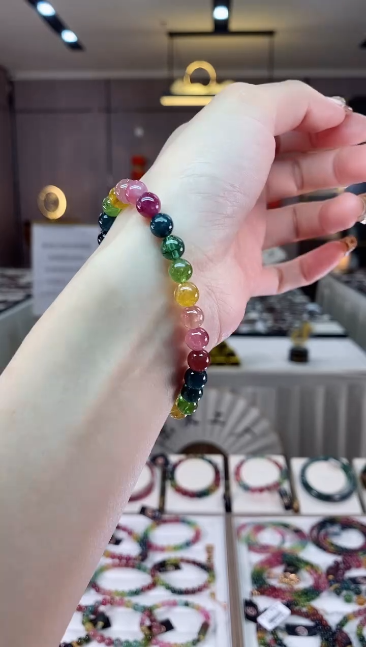 【闪购商品】碧玺单圈手串6mm+未镶嵌一物一证dan