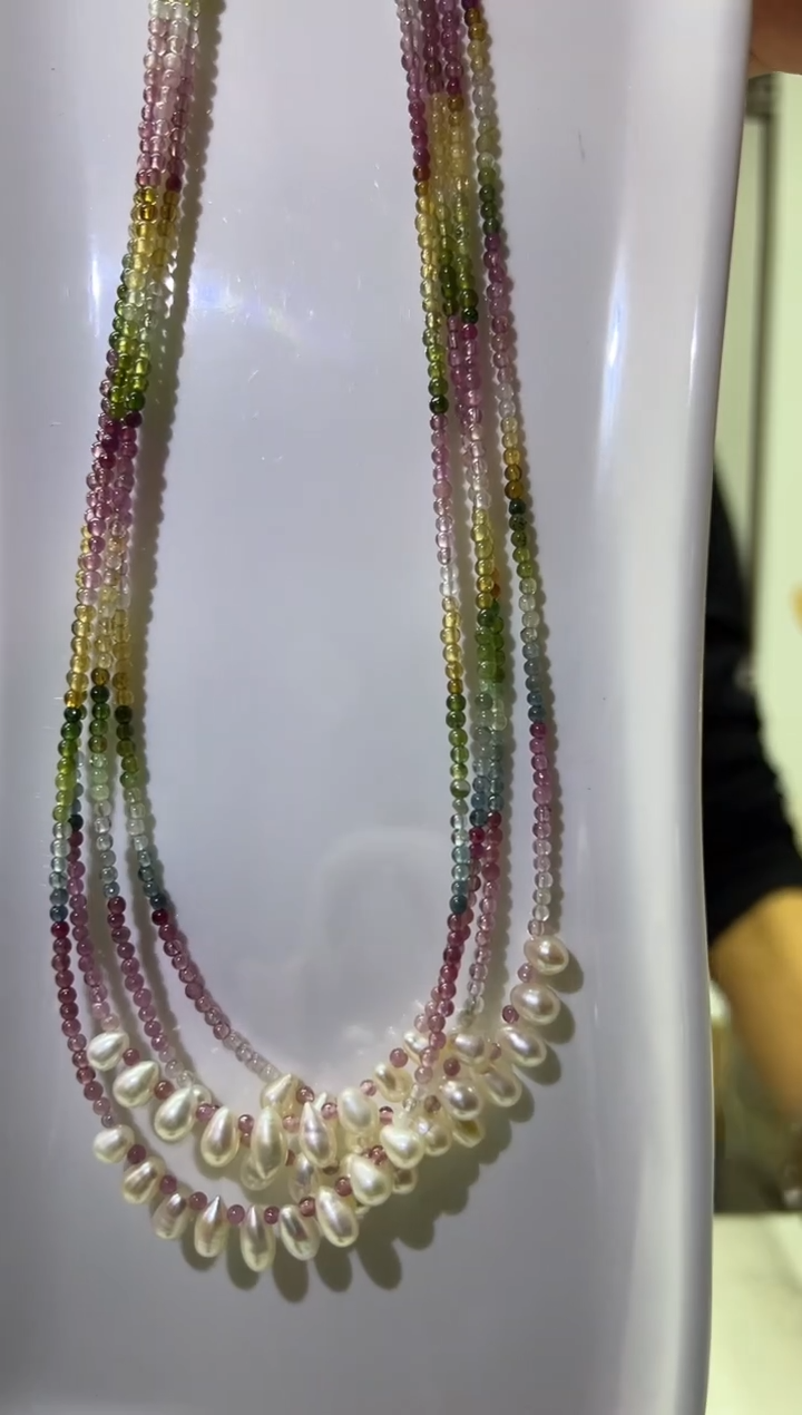 颈饰银S925镶嵌碧玺1227m012多样性发其一