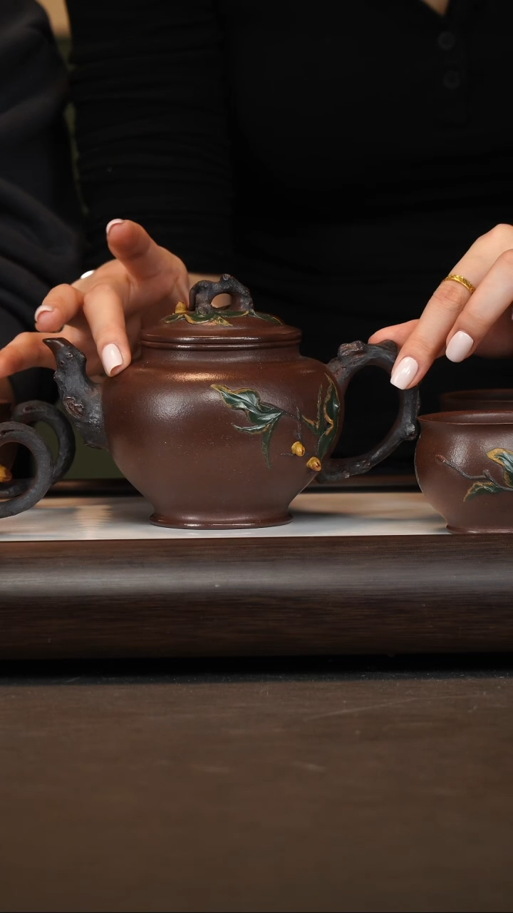 茶壶紫砂唐永良/紫泥/桃报春套组/440c