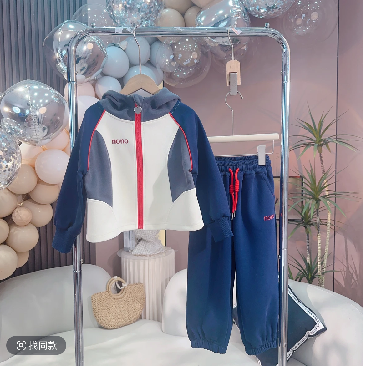 逗小铺【七尚】早秋款女童洋气酷帅连帽运动休闲春秋外套套装m0554