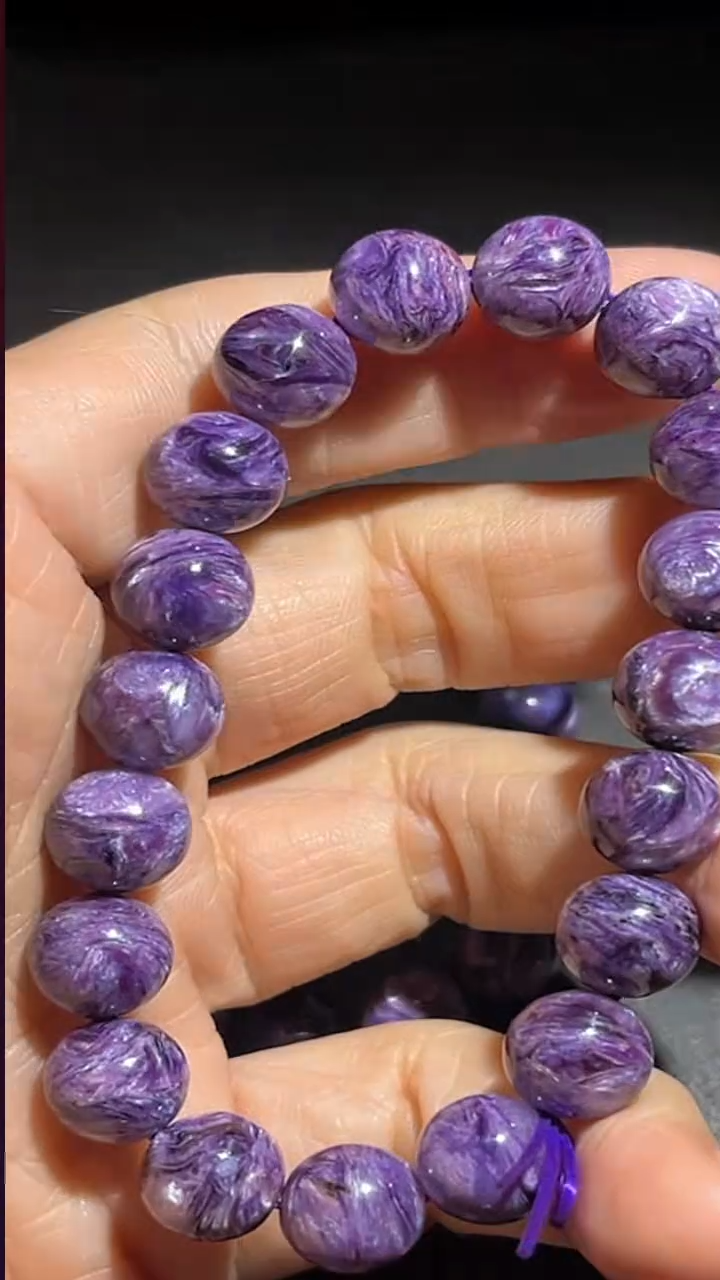 未镶嵌查罗石（紫龙晶）手串pz1124-13约10mm多样性发货发其一