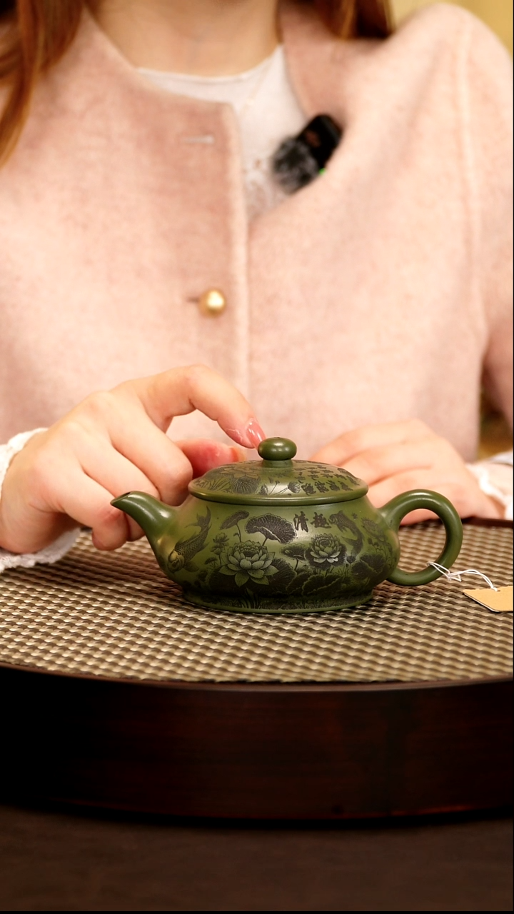 茶壶紫砂紫砂作品1230绿泥188