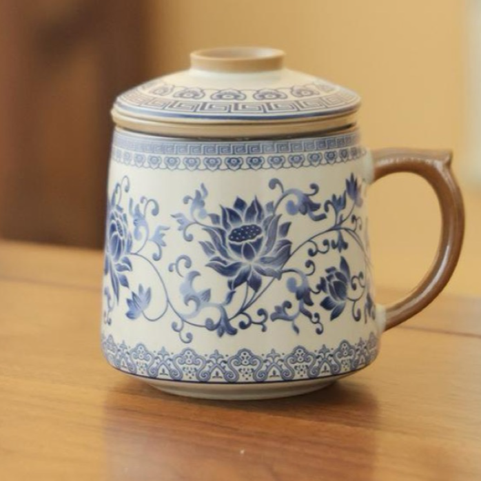 龙窑茶器   老陶泥勾藤办公杯      4157  （直播）