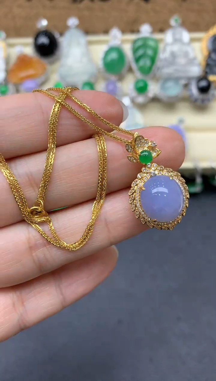 【闪购商品】翡翠颈饰18K金镶嵌467-中国好珍宝