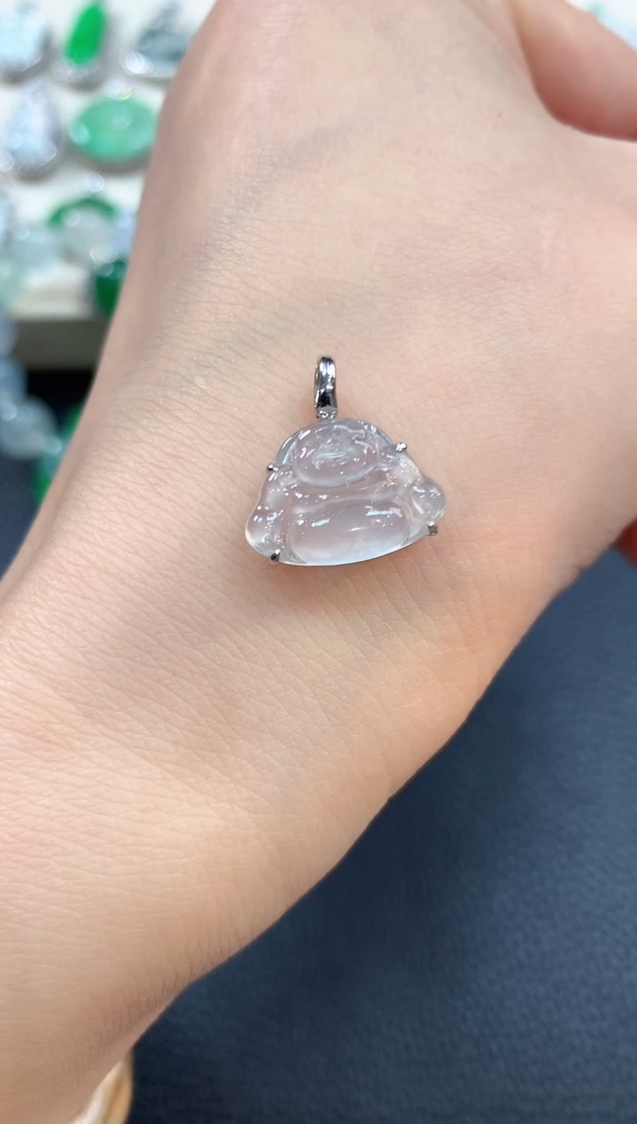 【闪购商品】翡翠吊坠(不含链)18K金镶嵌b16    