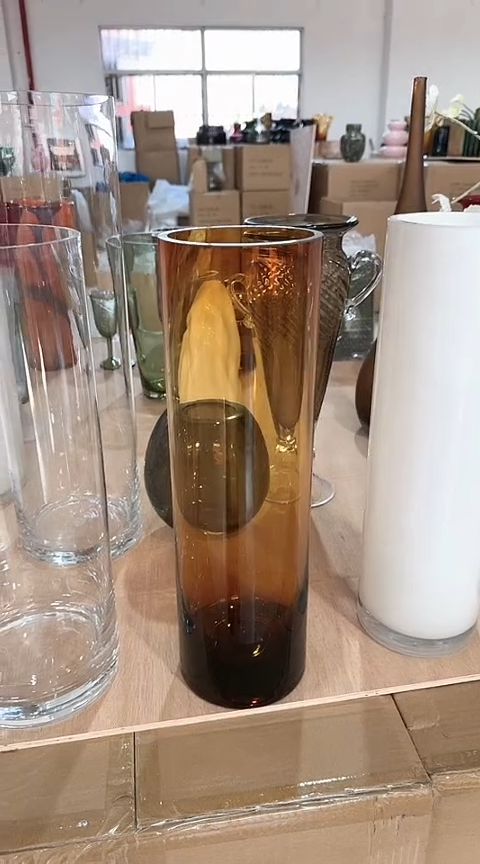 【闪购商品】玻璃琥珀色烛台