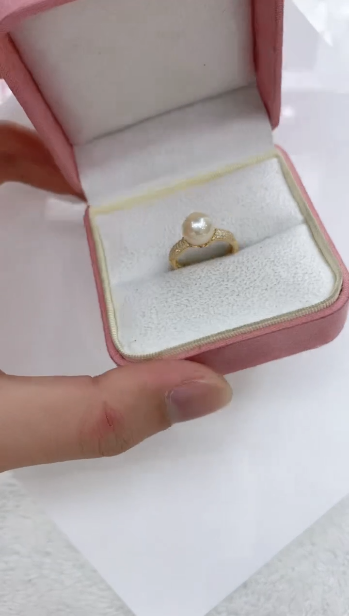 【闪购商品】海水珍珠戒指银S925镶嵌海水珍珠戒指