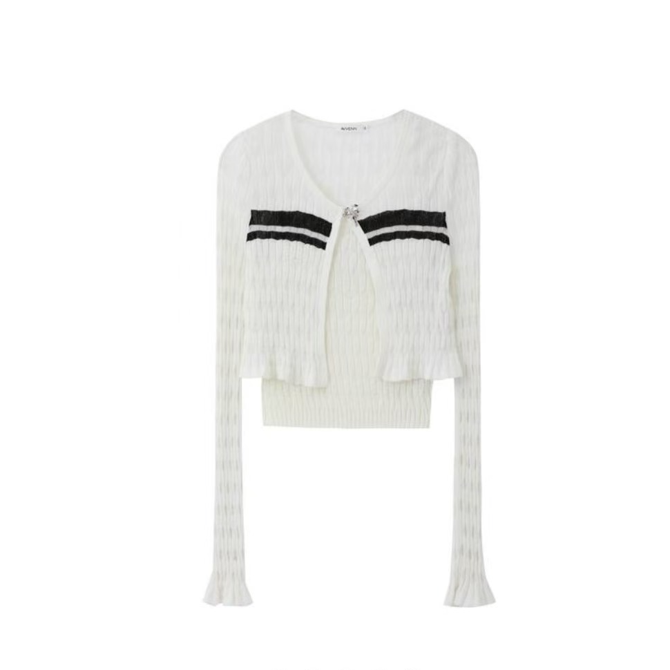 【景致】AVVENN 春夏款针织开衫两件套AM10106761