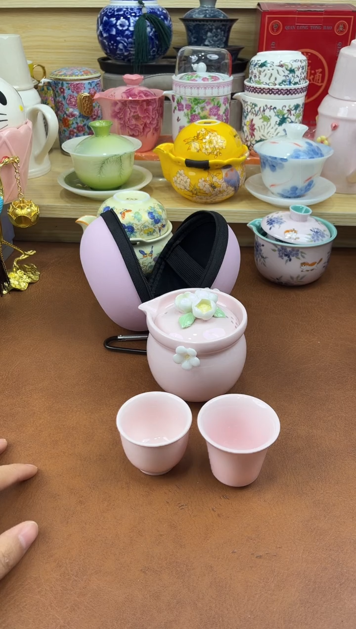 陶陶瓷茶具摆件旅行套组