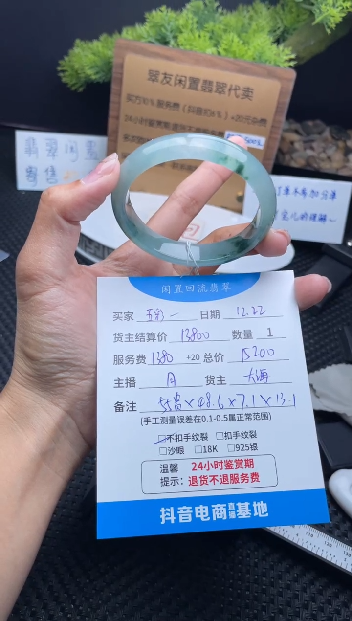 未镶嵌手镯翡翠五**斓手镯