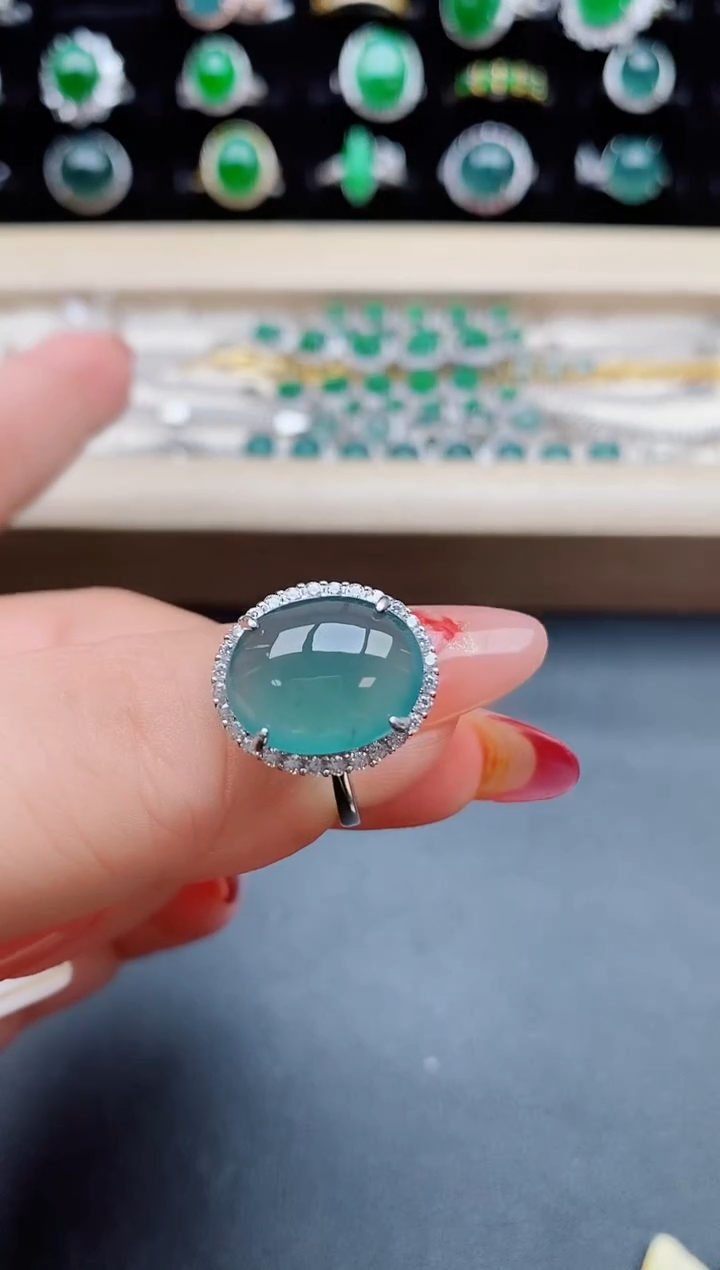 【闪购商品】翡翠戒指银S925镶嵌321321