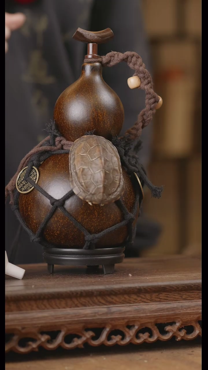 【闪购商品】133号精品天然大漆工艺防渗内胆酒葫芦~