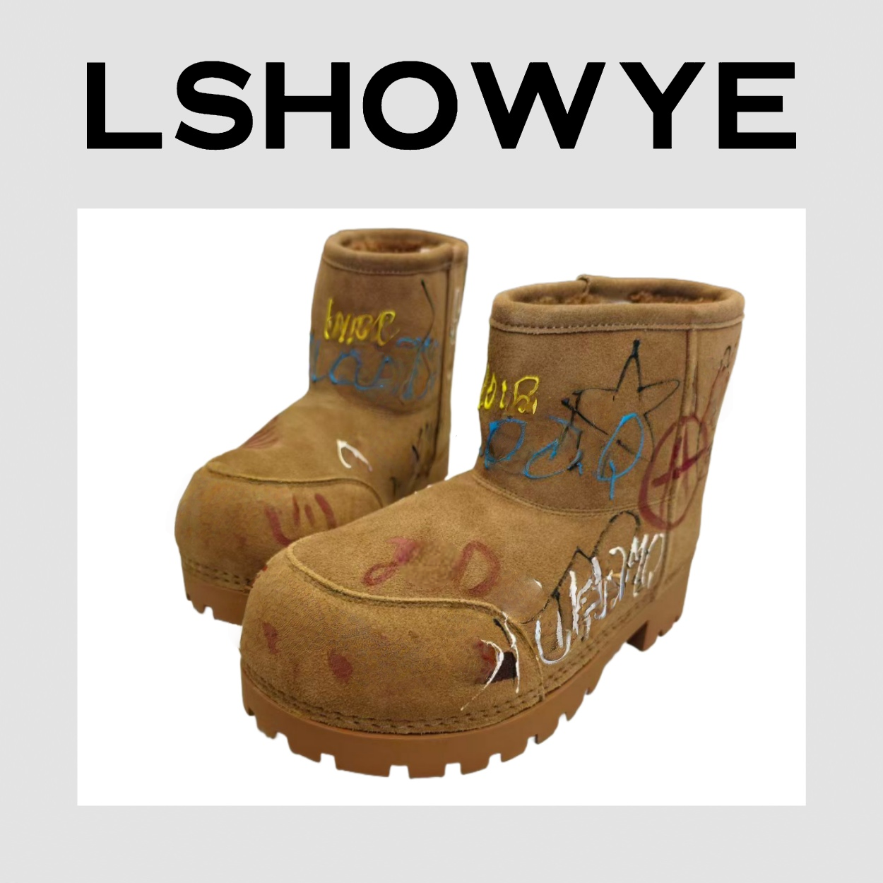 LSHOWYE｜涂鸦短靴  631-2