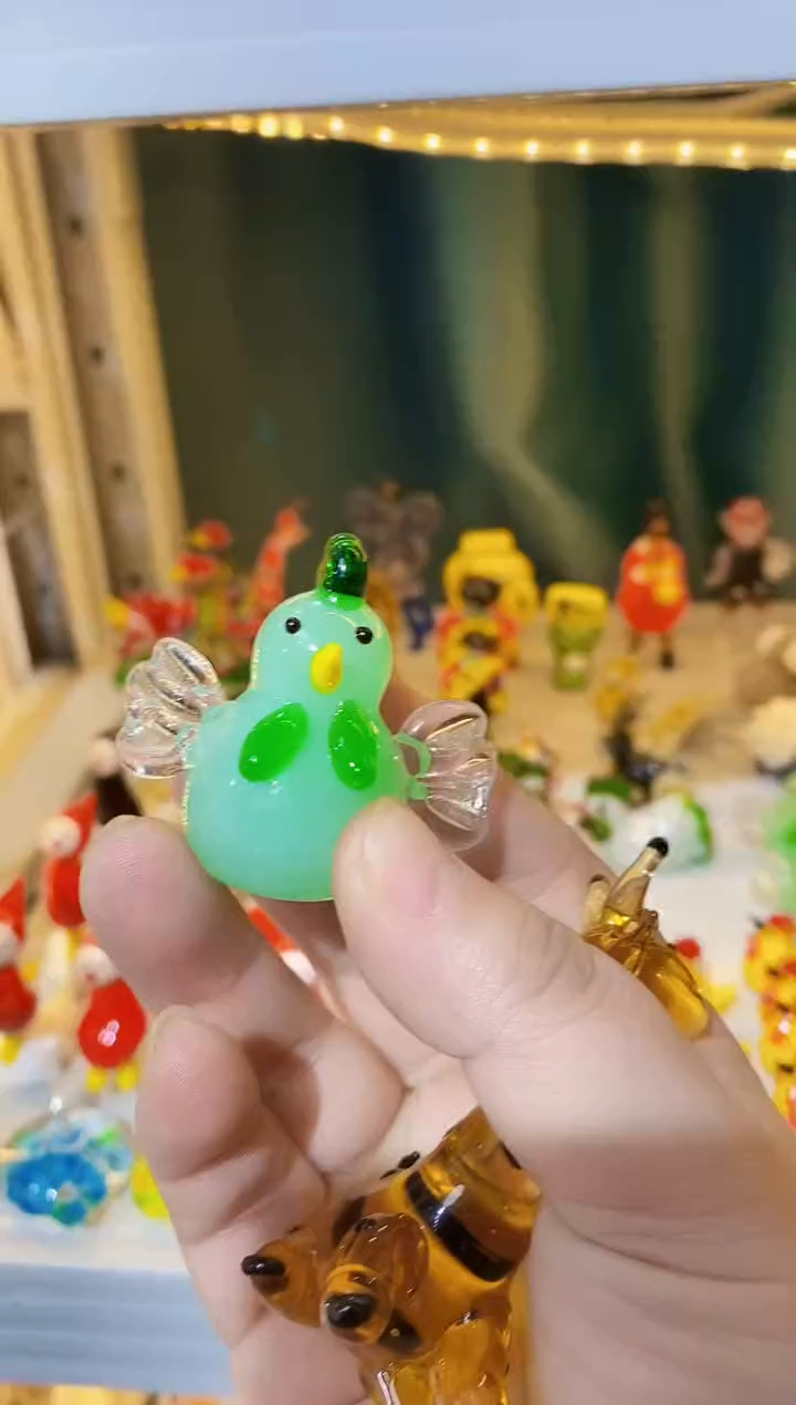 【闪购商品】琉璃手工艺品绿色鸡