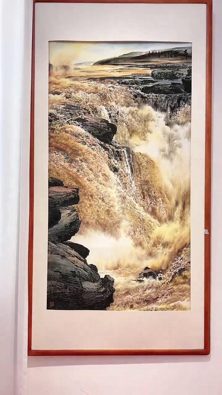 【闪购商品】绘画李长胜绘画16平尺黄河红袍原作邮集作品