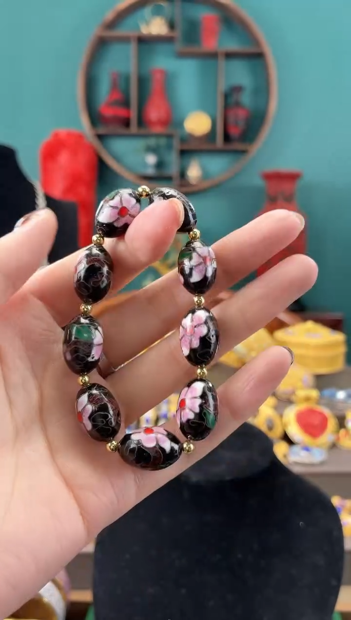  非遗景泰蓝手串枣珠