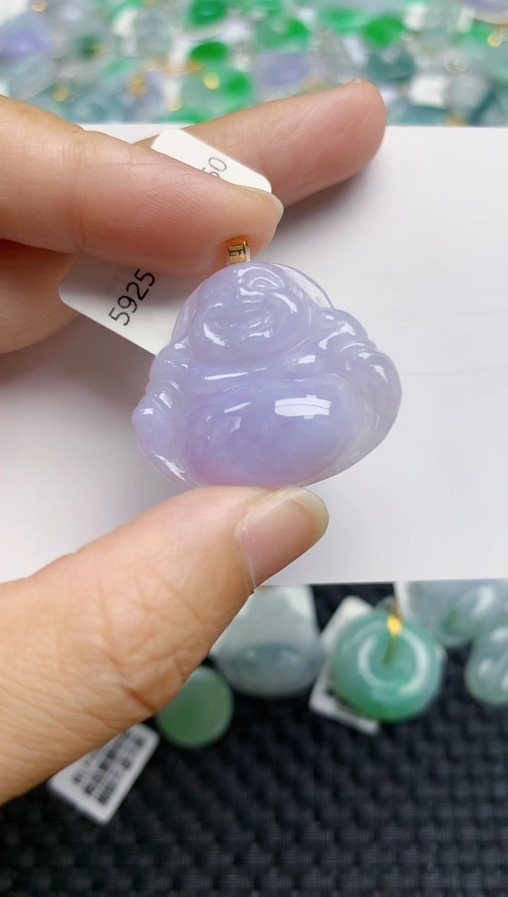 颈饰18K金镶嵌翡翠天然缅甸A货翡翠百元以上9元证书费自理