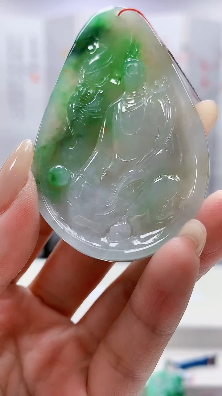 未镶嵌定制翡翠4852lr-毛货挂件21