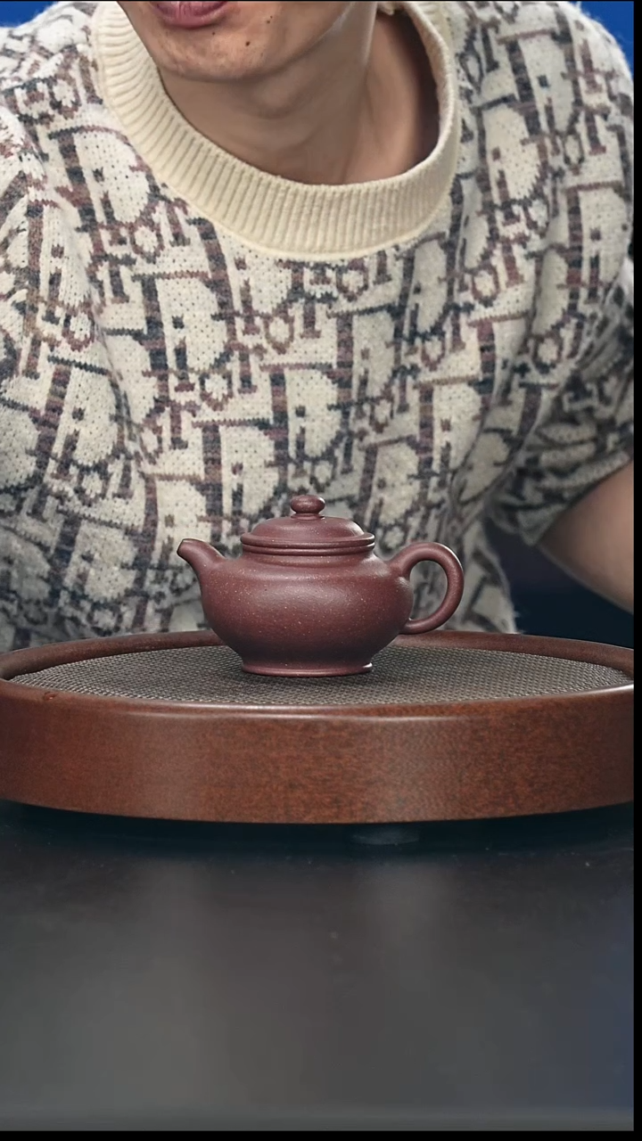 茶壶紫砂掇只-紫玉金砂-全手工无添加-190cc（完美品）
