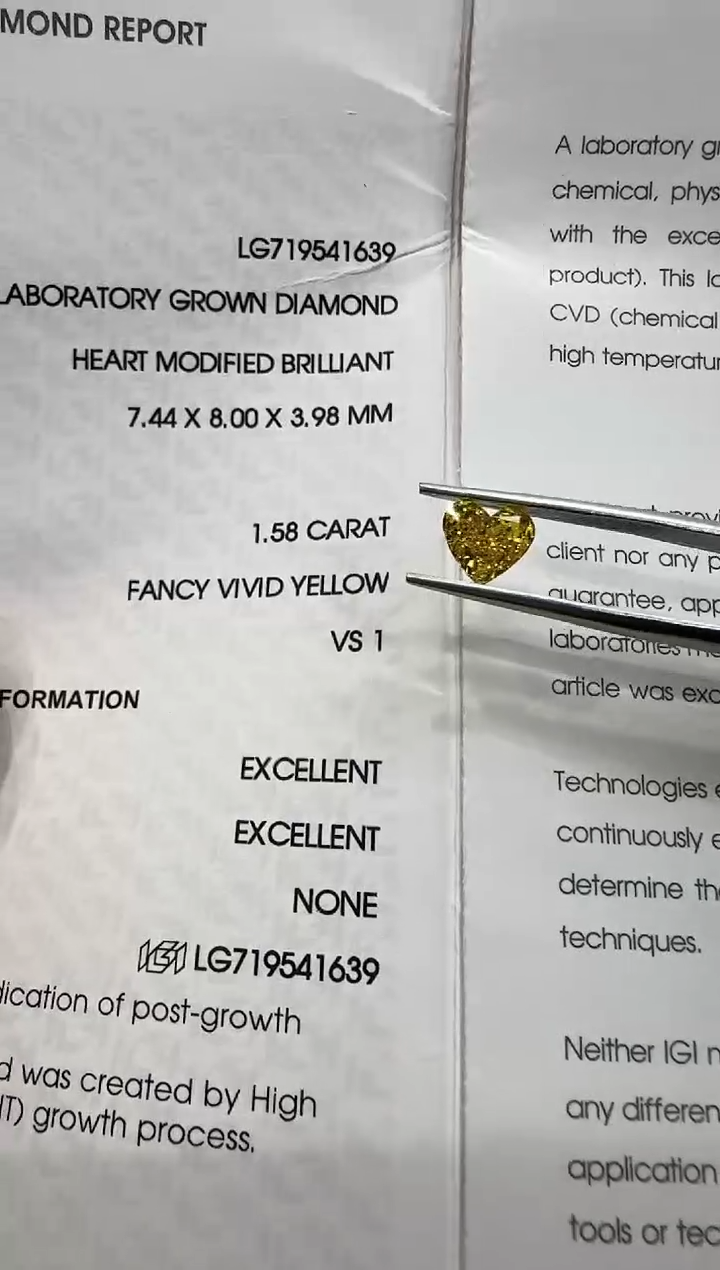 裸石实验室培育钻石1.58ct