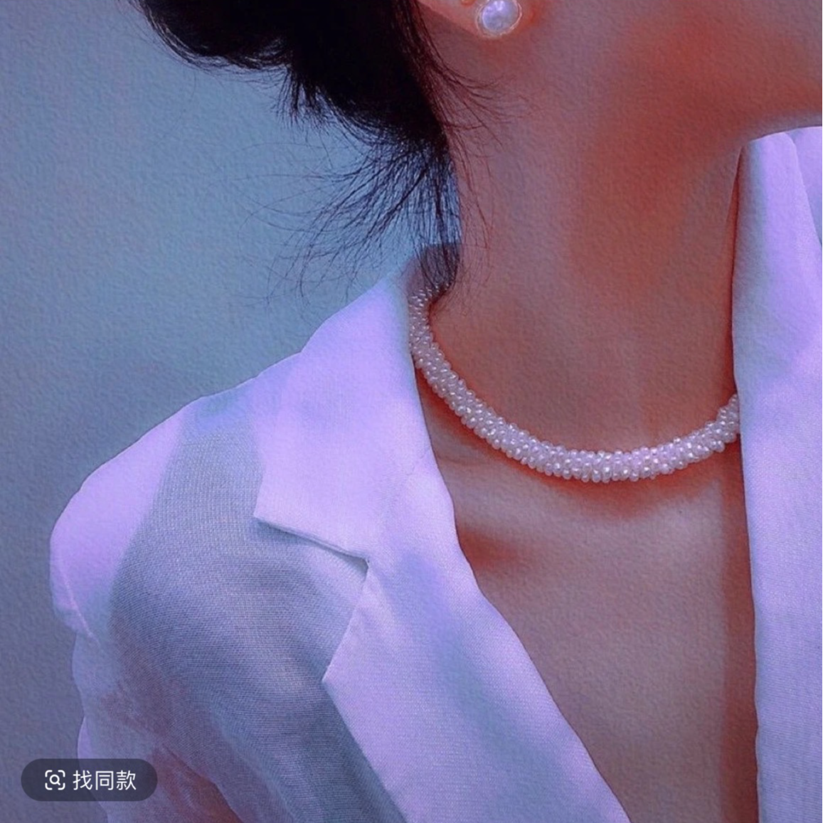 朵润淡水珍珠"珍珠毛毛虫”项链 磁吸设计扣一款多戴（仅项链）