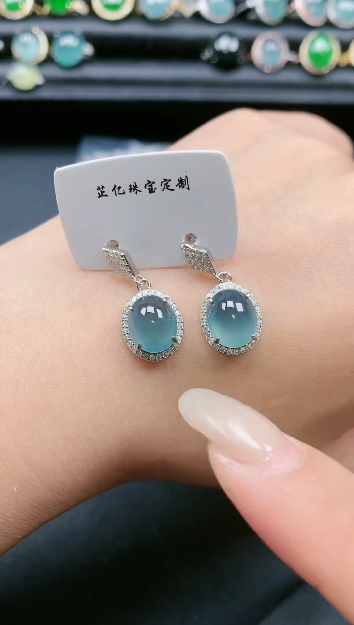 翡翠戒指银S925镶嵌1111
