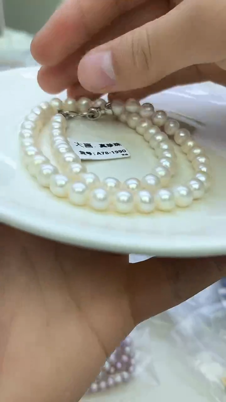 未镶嵌项链淡水珍珠白色系项链