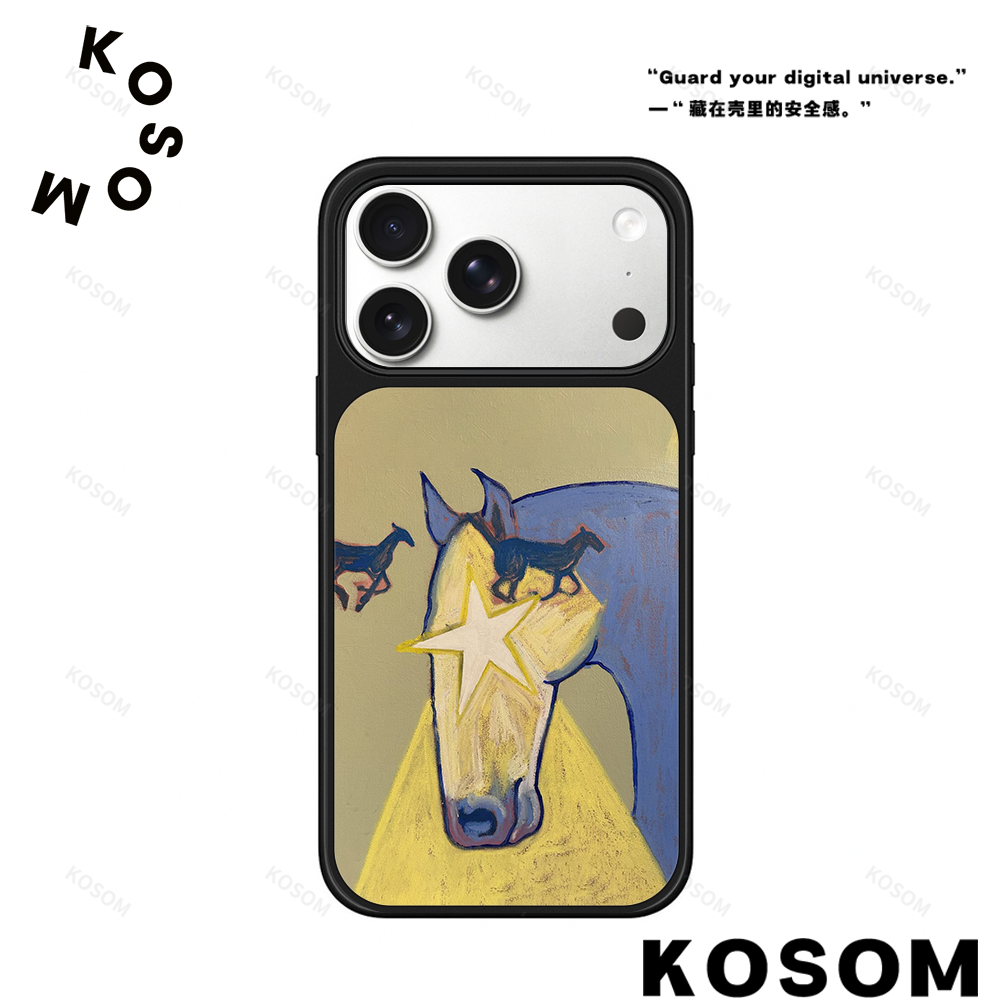 以梦为马磨砂磁吸黑边苹果16promax/15小众高级防摔17pro防摔