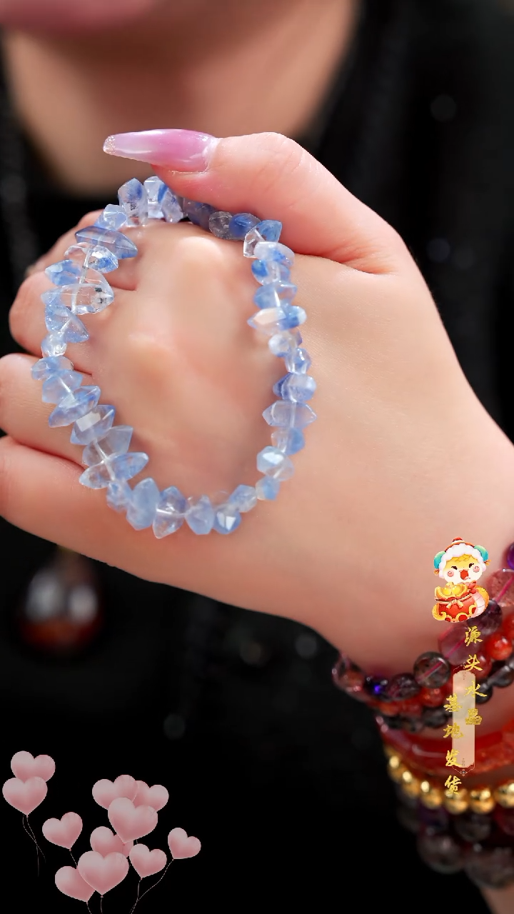 【闪购商品】水晶手串未镶嵌高货蓝线单圈多样性发其一