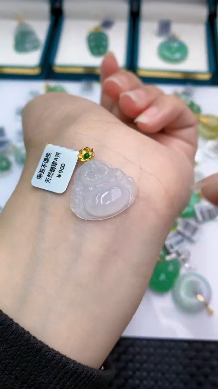 【闪购商品】翡翠颈饰18K金镶嵌            8