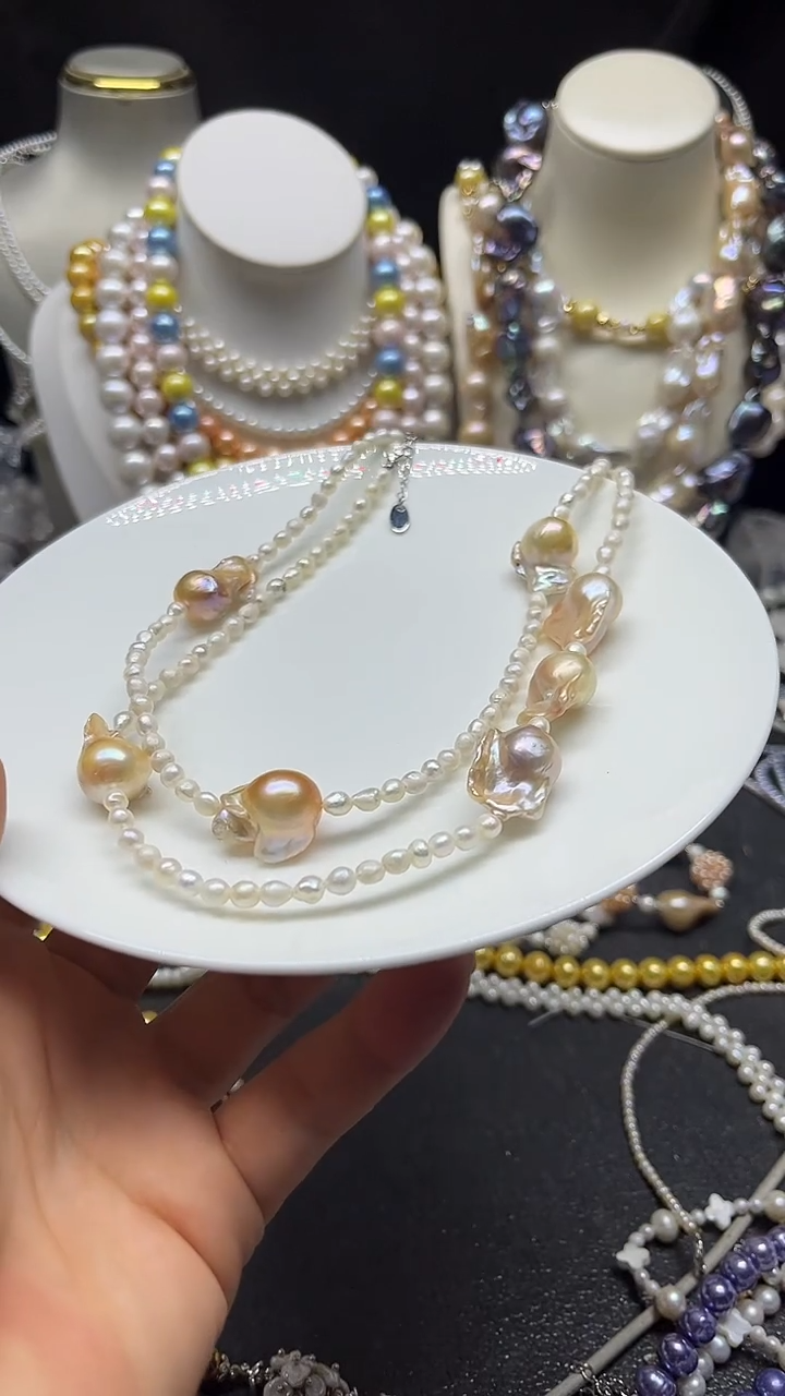 颈饰未镶嵌淡水珍珠多人