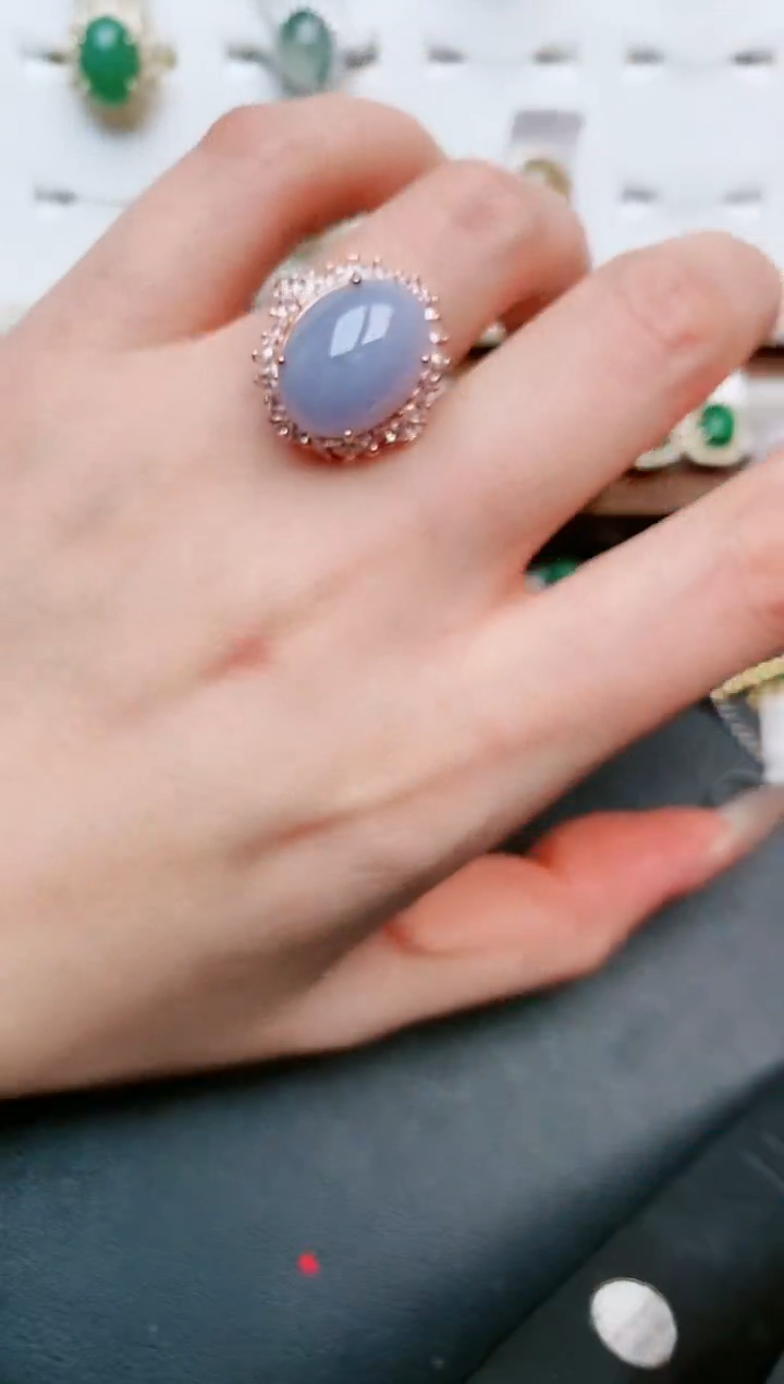 【闪购商品】翡翠戒指银S925镶嵌....