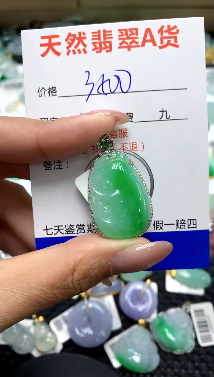 【闪购商品】翡翠颈饰18K金镶嵌111111111