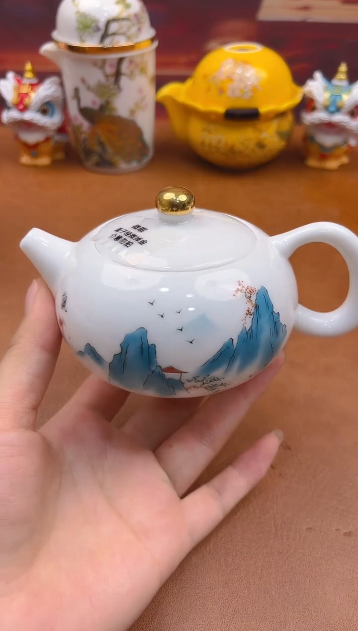 陶瓷茶具摆件旅行套组