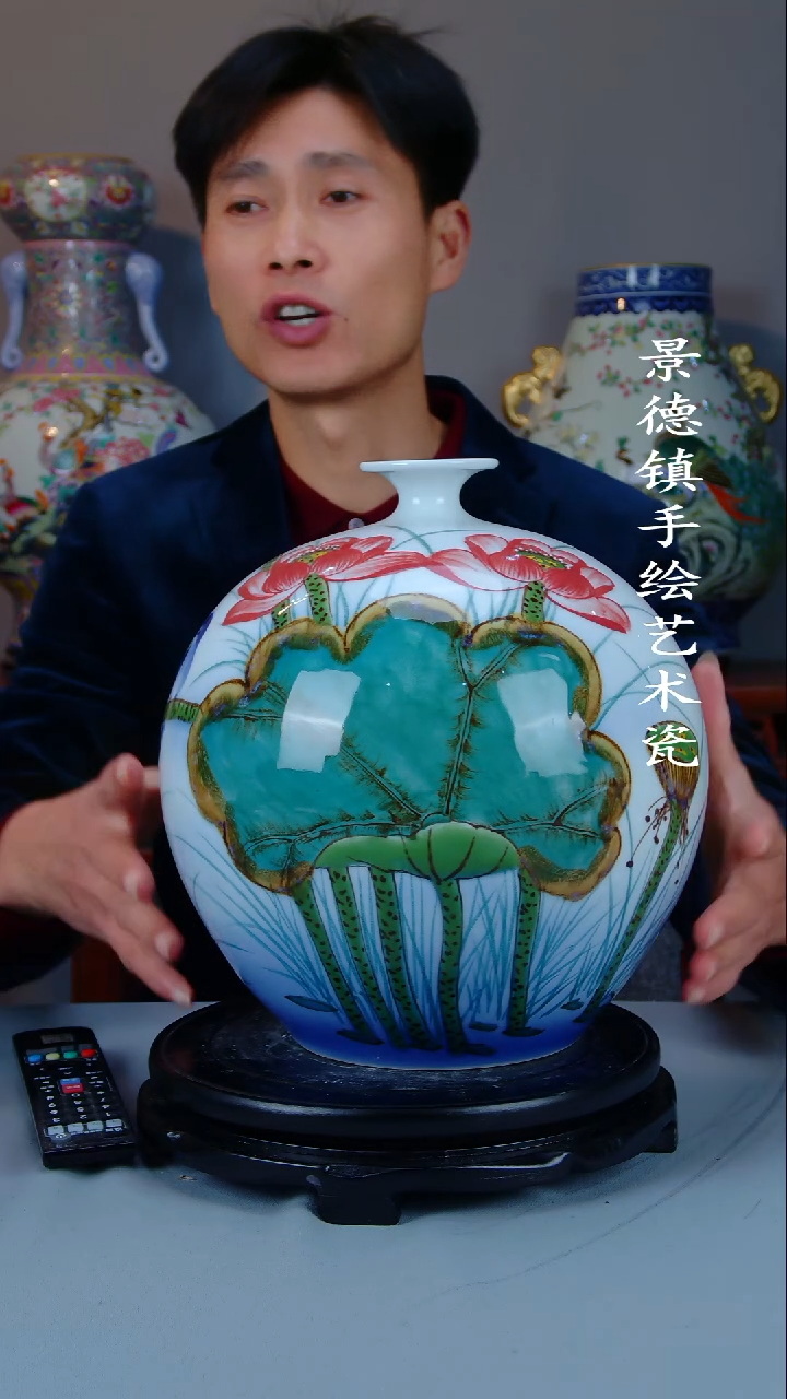 摆件陶瓷景德镇手工手绘陶瓷摆件27