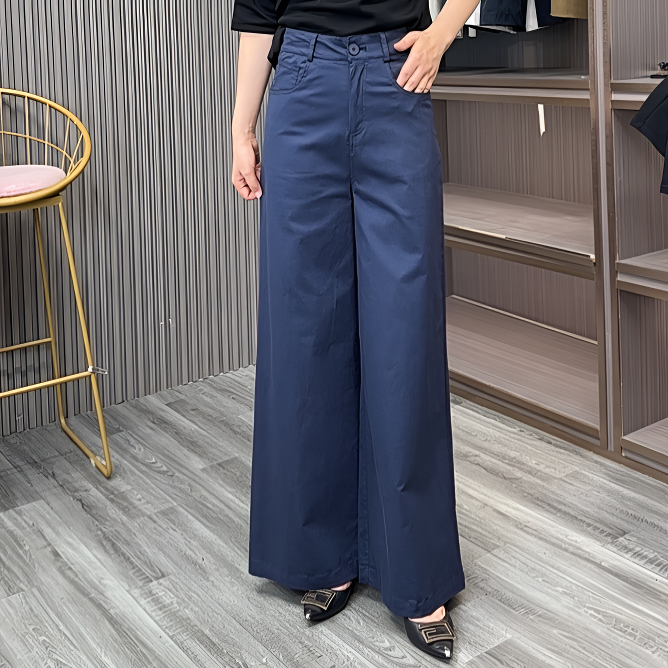 直筒裤女秋季新款高腰显瘦百搭宽松窄版阔腿裤九分休闲裤