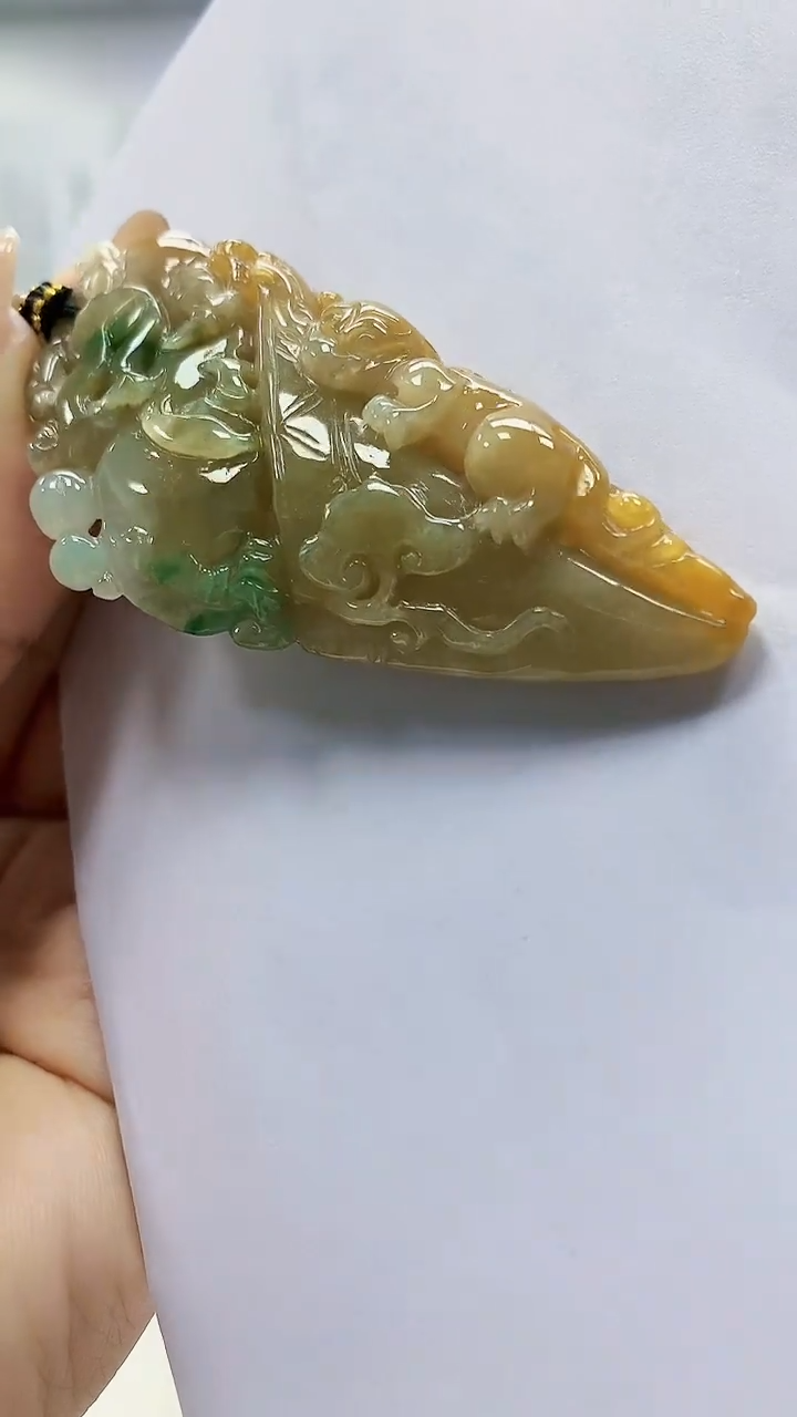 未镶嵌定制翡翠4898ty-毛货挂件49