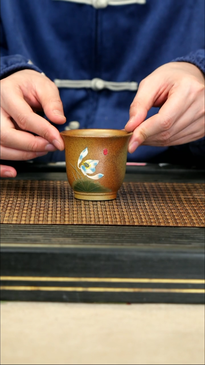 【闪购商品】紫砂茶壶36柴烧 荷花铃铛杯