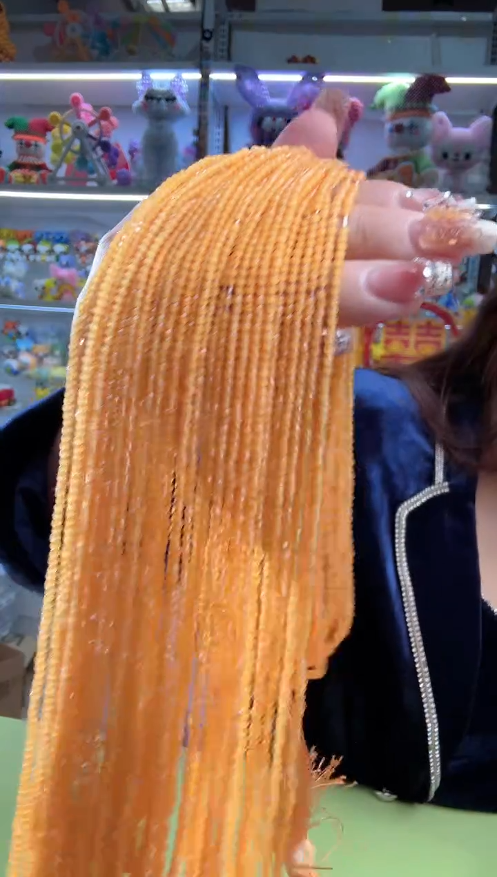 玻璃A52卡0.8水晶扁5条本色蜜蜡黄玉