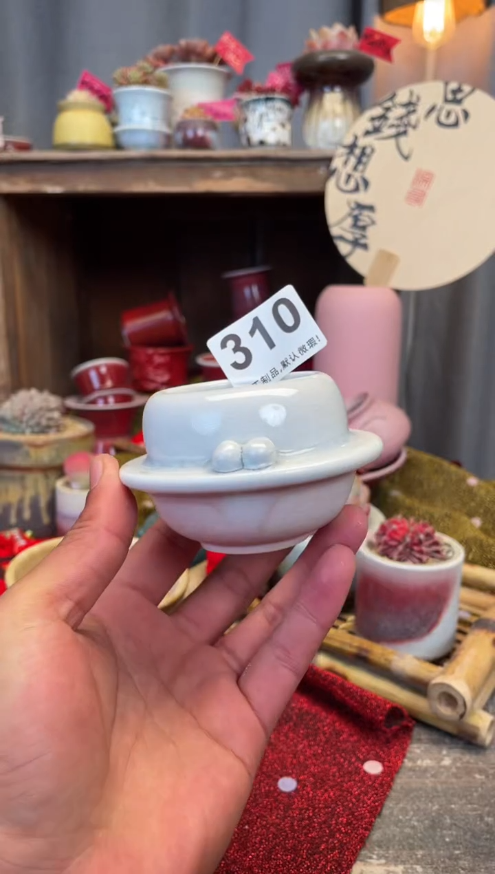 【闪购商品】摆件310景德镇手工花盆 默认微瑕