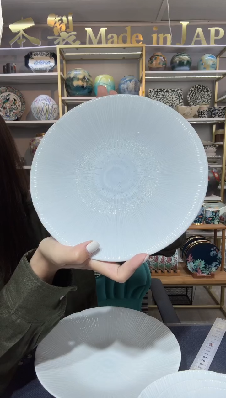 陶瓷京千段平盘22cm两个
