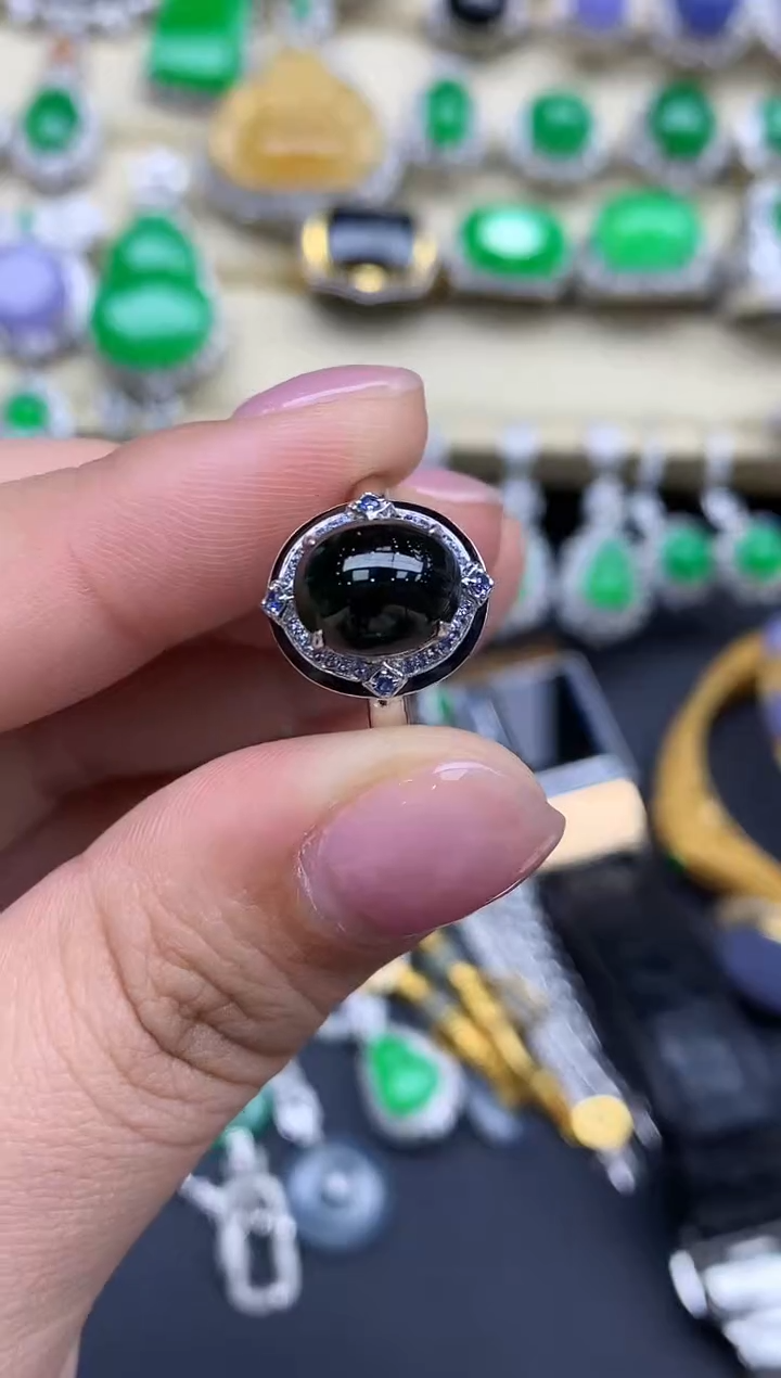 【闪购商品】翡翠戒指18K金镶嵌466-中国好珍宝