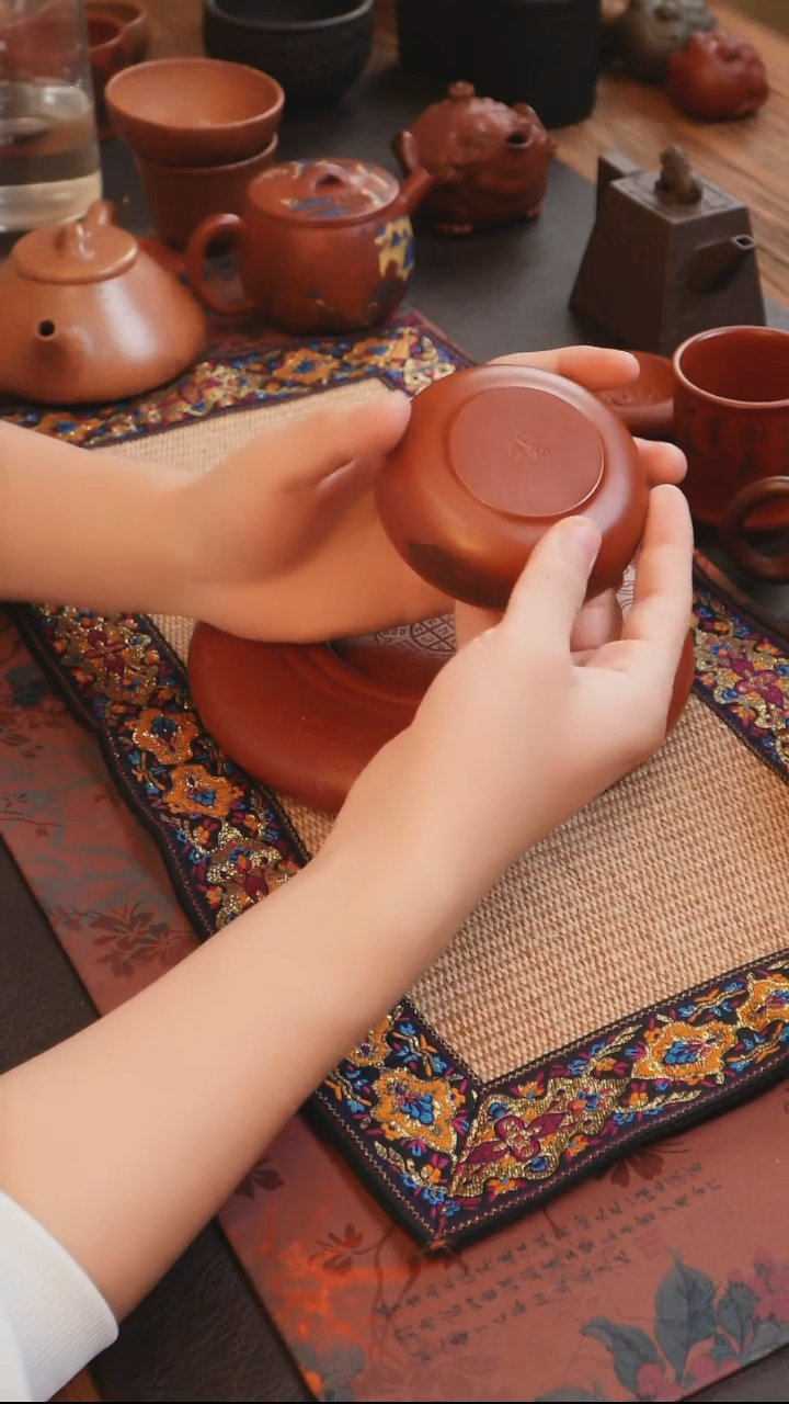 茶杯紫砂见素 紫砂 爱莲说普洱杯